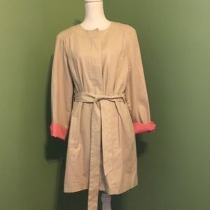 LONG TALL SALLY belted beige trench coat